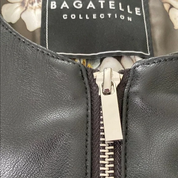 Woman’s Bagatelle Black Jacket with Zipper Details  M  winter - Picture 15 of 15